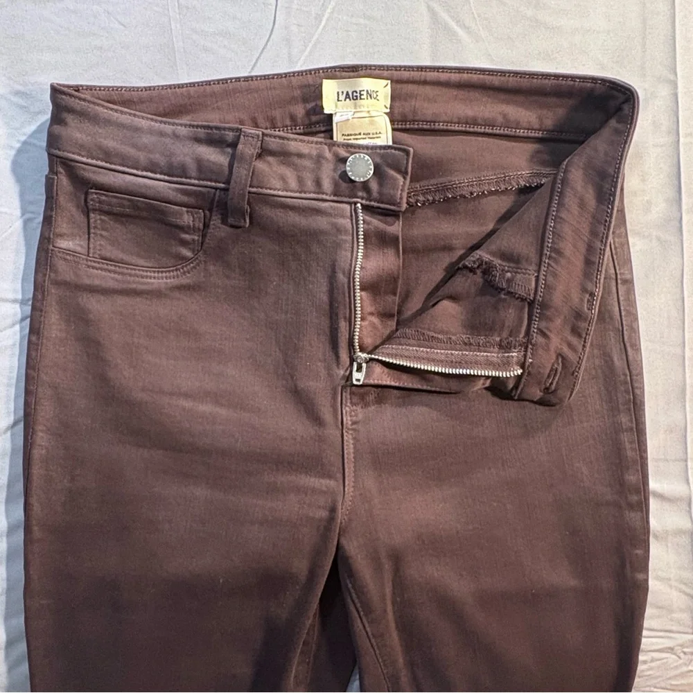 LAGENCE Margot Brown Coated High Rise Skinny Ankle Jeans Sz 29 🧡 - Picture 5 of 10